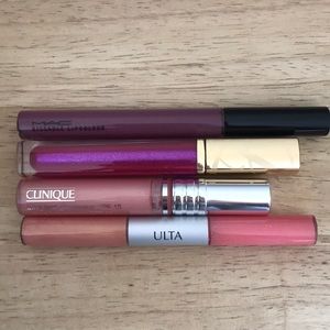 Lipgloss set. MAC. Estée Lauder. Clinique. Ulta.